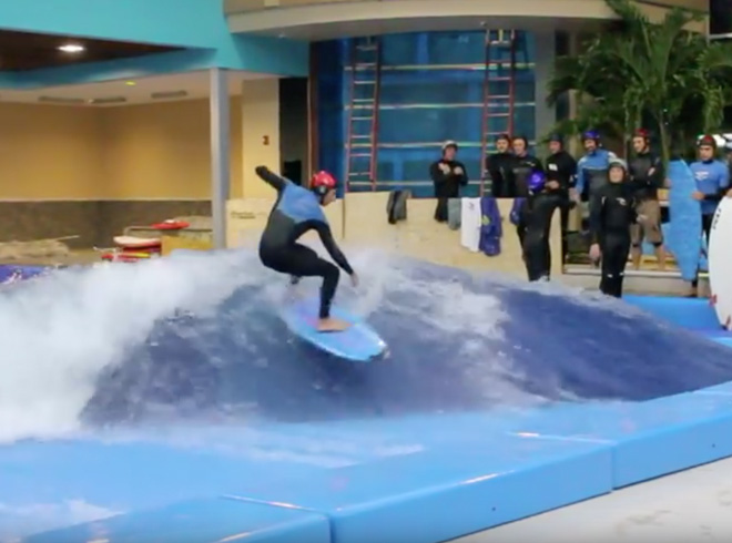Check out Surf’s Up, the new standing-wave wave pool at SkyVenture in New Hampshire