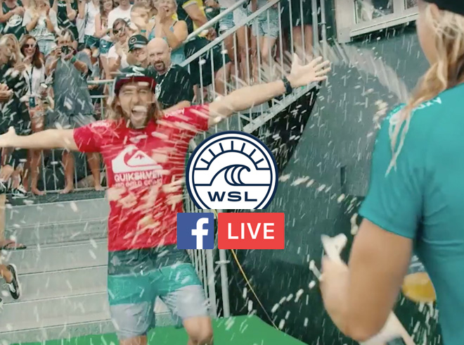 The World Surf League (WSL) today announced a landmark collaboration with Facebook to broadcast all elite 2017 Championship Tour men’s and women’s events and Big Wave Tour (BWT) events via Facebook Live. Fans can watch the action in real-time on the World Surf League Facebook Page. “We’re excited for the World Surf League to deliver its full season of live events to a global audience on Facebook,” Dan Reed, Facebook Head of Global Sports Partnerships, said. “Thanks to its innovative video strategy, highlighted by a consistent and creative use of Facebook Live, the WSL has built a highly-engaged community of fans on the platform. Enabling these fans to watch the Championship Tour together is yet another example of the league’s forward-thinking Facebook approach. Because these events begin whenever the waves roll in, broadcast schedules can be unpredictable. However, on Facebook, the WSL can quickly reach fans as soon as a competition starts, ensuring that people can enjoy surfing’s biggest moments whenever they happen.”

By broadcasting events live on Facebook, the WSL will continue to expand the reach of its content to a global community of surf fans and experiment with interactive, social and mobile-first productions. “The WSL is excited to partner with Facebook to bring over 800 hours of premier live event content to the platform in 2017,” Tim Greenberg, WSL Chief Community Officer, said. “As a truly digital-first League, streaming the entirety of our season on Facebook speaks to the pioneering nature of our sport. With Facebook’s scale, we can better serve even more fans by bringing the magic and drama of professional surfing directly to their feeds. It’s an incredible opportunity to be at the forefront of sports media distribution.”

Today’s announcement is the latest iteration of the WSL’s innovative approach to Facebook Live and the social media platform. “One of my favorite things about surfing is that it’s always evolving – the equipment, the approach, the progression,” <strong>Jordy Smith</strong>, WSL Title Contender, said. “It’s great to know that this evolution isn’t limited to the water. Facebook is such a special place for different cultures to connect and now the evolution of surf will be shared beyond coastlines. It’s very cool to see the WSL at the vanguard of global sport and technology properties in interacting with fans. Looking forward to a great year, although I just got a bit more nervous thinking about a few more million people watching my heats.”

Smith joins the likes of <strong>Kelly Slater (USA), Stephanie Gilmore (AUS), Mick Fanning (AUS), Carissa Moore (HAW), Gabriel Medina (BRA), Tyler Wright (AUS), John John Florence (HAW)</strong> and the rest of the world’s best surfers as they vie for the coveted 2017 WSL Men’s and Women’s Titles. The world’s best surfers will kick off the 2017 WSL Championship Tour season in Australia for the Quiksilver and Roxy Pro Gold Coast from March 14 – 25, 2017. For more information, check out <a href="http://www.worldsurfleague.com" target="_blank">WorldSurfLeague.com</a>

<strong>2017 Men’s Championship Tour Schedule:</strong>
March 14 – 25, 2017: Quiksilver Pro Gold Coast
March 29 – April 9, 2017: Drug Aware Margaret River Pro
April 12 – 24, 2017: Rip Curl Pro Bells Beach
May 9 – 20, 2017: Rio Pro
June 4 – 16, 2017: Fiji Pro
July 12 – 23, 2017: Corona J-Bay Open
August 11 – 22, 2017: Billabong Pro Tahiti
September 6 – 17, 2017: Hurley Pro at Trestles
October 7 – 18, 2017: Quiksilver Pro France
October 20 – 31, 2017: MEO Rip Curl Pro Portugal
December 8 – 20, 2017: Billabong Pipe Masters

<strong>2017 Women’s Championship Tour Schedule:</strong>
March 14 – 25, 2017: Roxy Pro Gold Coast
March 29 – April 9, 2017: Drug Aware Margaret River Pro
April 12 – 24, 2017: Rip Curl Women’s Pro Bells Beach
May 9 – 20: Rio Women’s Pro
May 28 – June 2, 2017: Fiji Women’s Pro
July 31 – August 6, 2017: Vans US Open of Surfing
September 6 – 17, 2017: Swatch Pro at Trestles
September 27 – October 5, 2017: Cascais Women’s Pro
October 7 – 18, 2017: Roxy Pro France
November 25 – December 6, 2017: Maui Women’s Pro

<img class="alignnone size-full wp-image-7727" src="https://www.easternsurf.com/wp-content/uploads/2017/03/WSL-FBlive.jpg" alt="" width="660" height="490" />